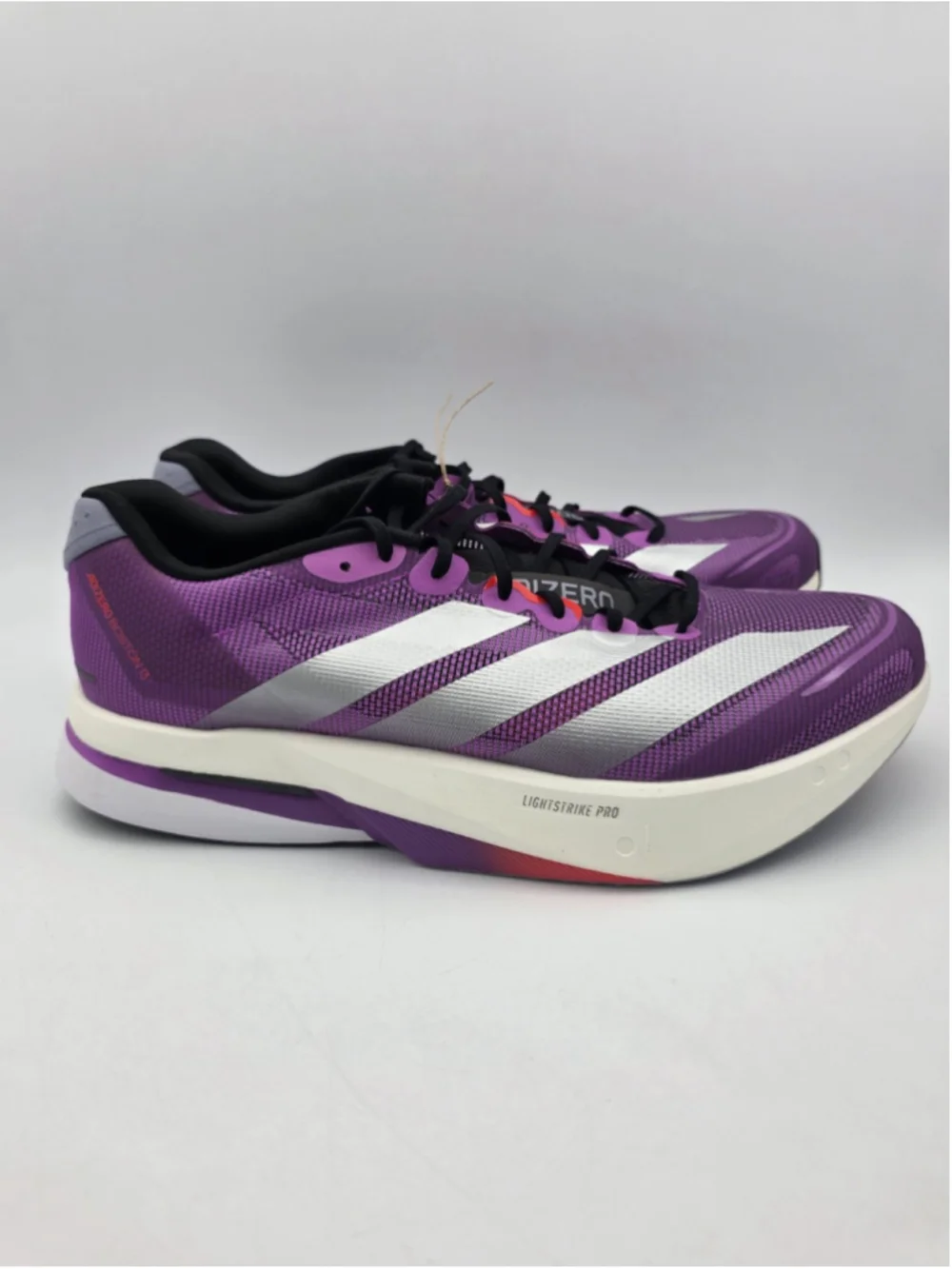 Adidas Adizero Boston 13 Running Shoes Purple Silver JS4943 Men's Size 12